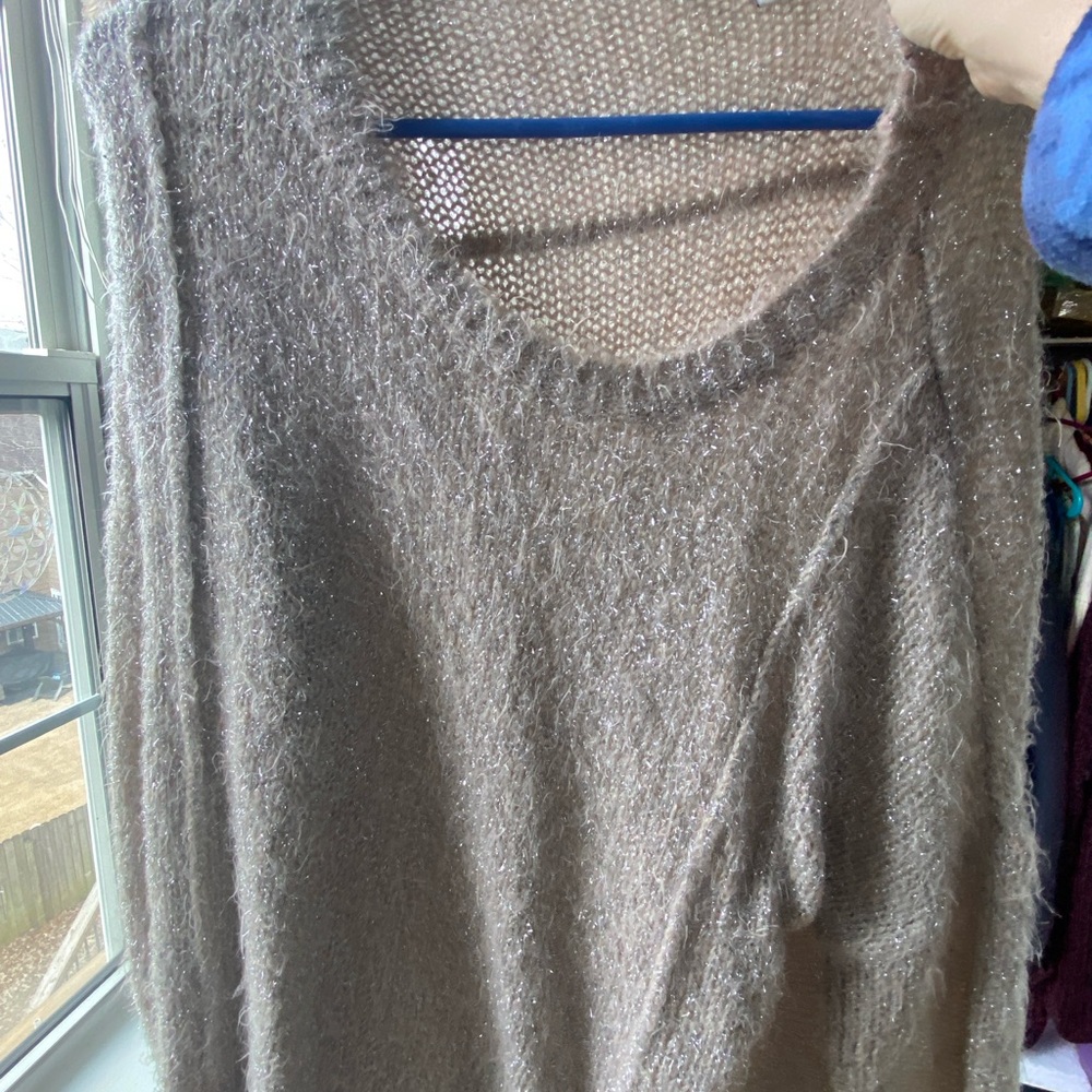 Cozy Shimmering Women's Sweater in Gray